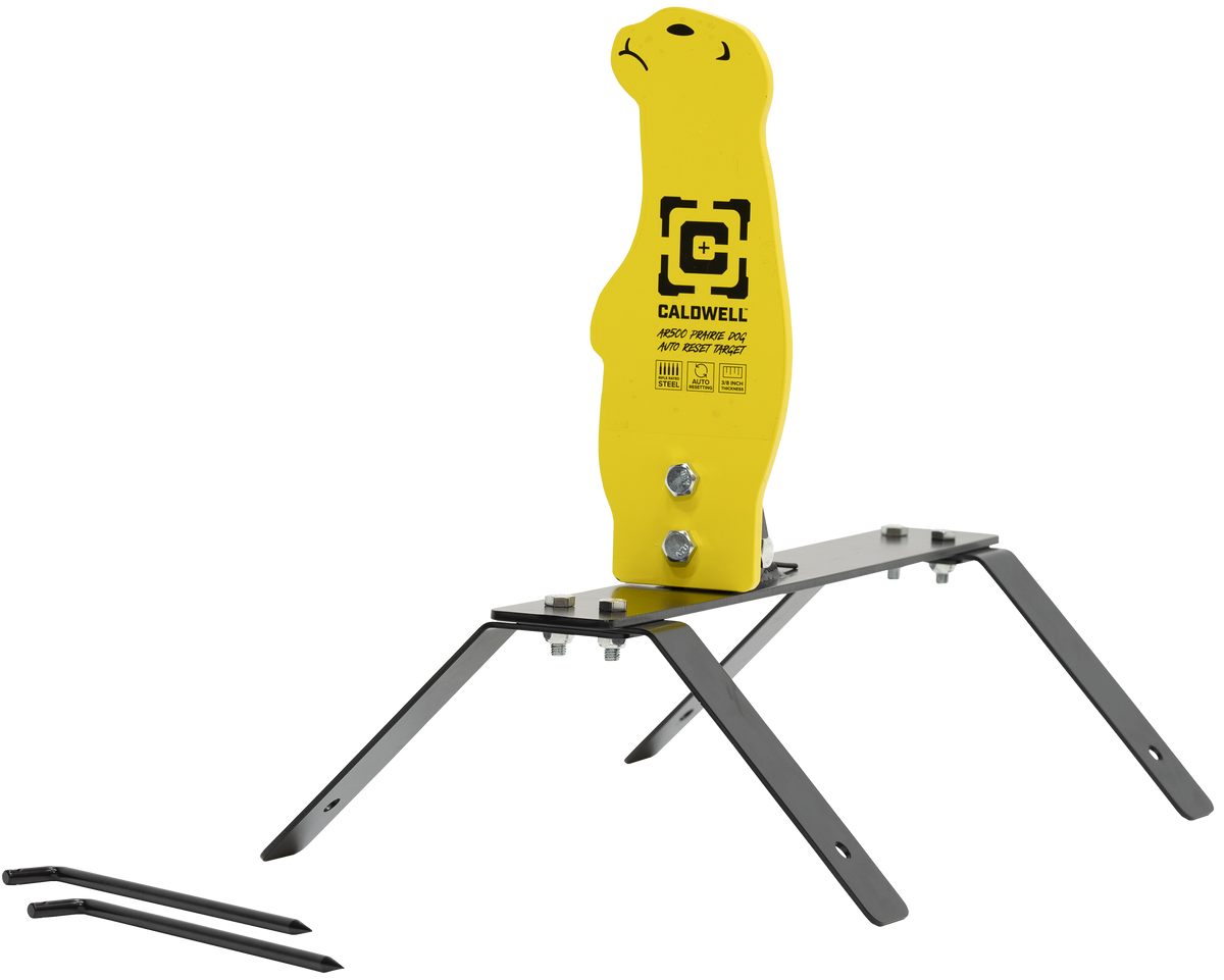 Caldwell AR500 Prairie Dog Auto Reset Rifle Steel Target - Yellow