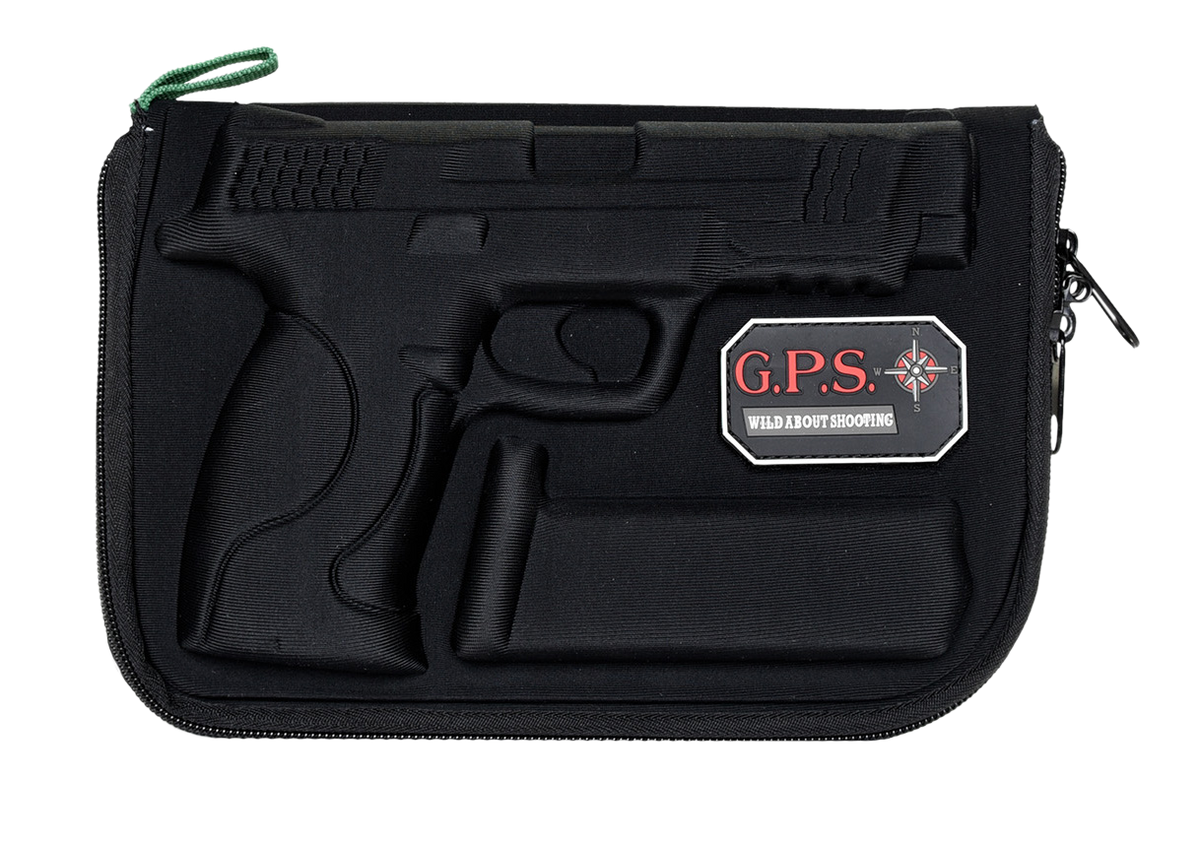 G*Outdoors GPS-912PC Custom Molded Pistol Case Black Lockable Zippers Internal Mag Holder for S&W M&P Full-Size/Compact 9mm Luger/40 S&W/45 ACP