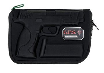 G*Outdoors GPS-912PC Custom Molded Pistol Case Black Lockable Zippers Internal Mag Holder for S&W M&P Full-Size/Compact 9mm Luger/40 S&W/45 ACP
