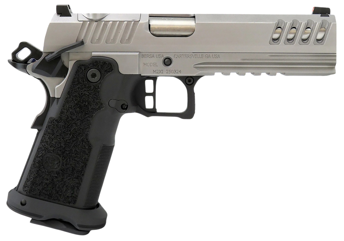 Bersa M2XI 9mm Luger 5" 18+1 SAO Semi-Auto Pistol - Brushed Stainless