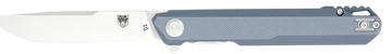 CobraTec Knives Monarch 3.5" Folding Plain Satin D2 Steel Blade Gray G10 Handle
