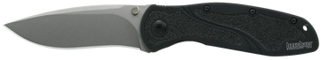 Kershaw Blur 3.4" Folding Drop Point w/Recurve Plain S30V Black Anodized Aluminum