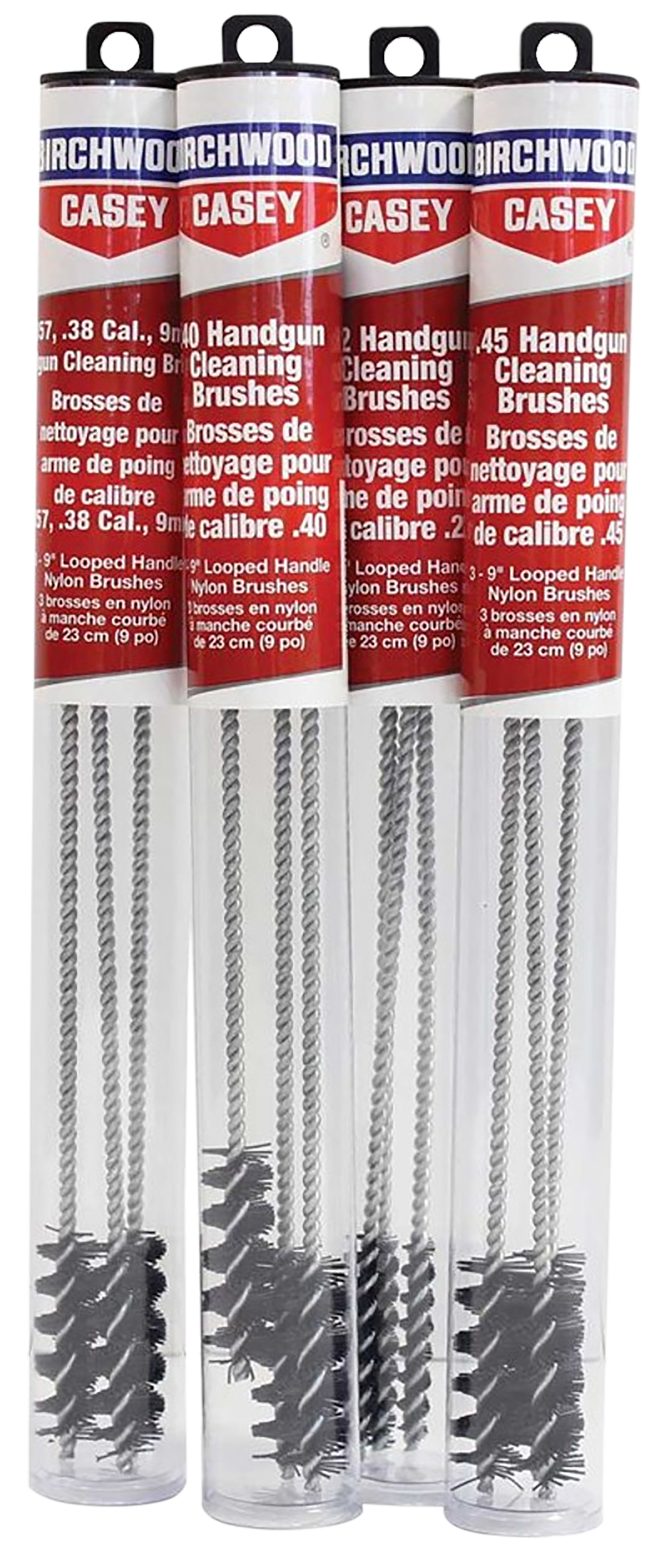 Birchwood Casey 41209 Handgun Looped Cleaning Brushes 22 Cal 9 in Nylon 3 Pack