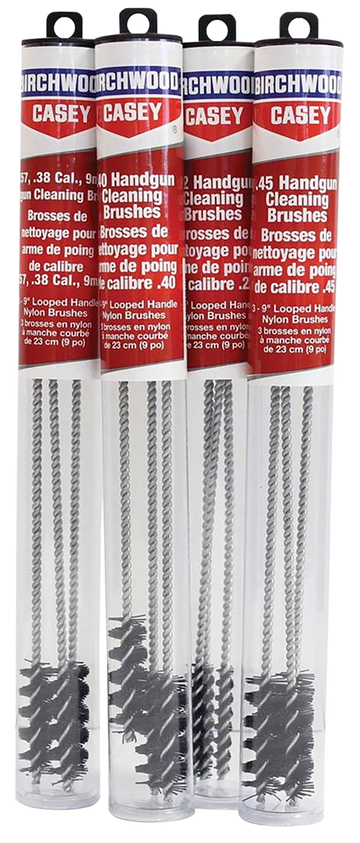 Birchwood Casey 41209 Handgun Looped Cleaning Brushes 22 Cal 9 in Nylon 3 Pack