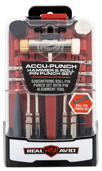 Real Avid Accu-Punch Hammer & Roll Pin Punch Set - Black/Red