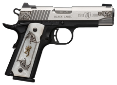Browning 1911-380 Black Label Medallion Compact 380 ACP 3.63" 8+1 Semi-Auto Pistol