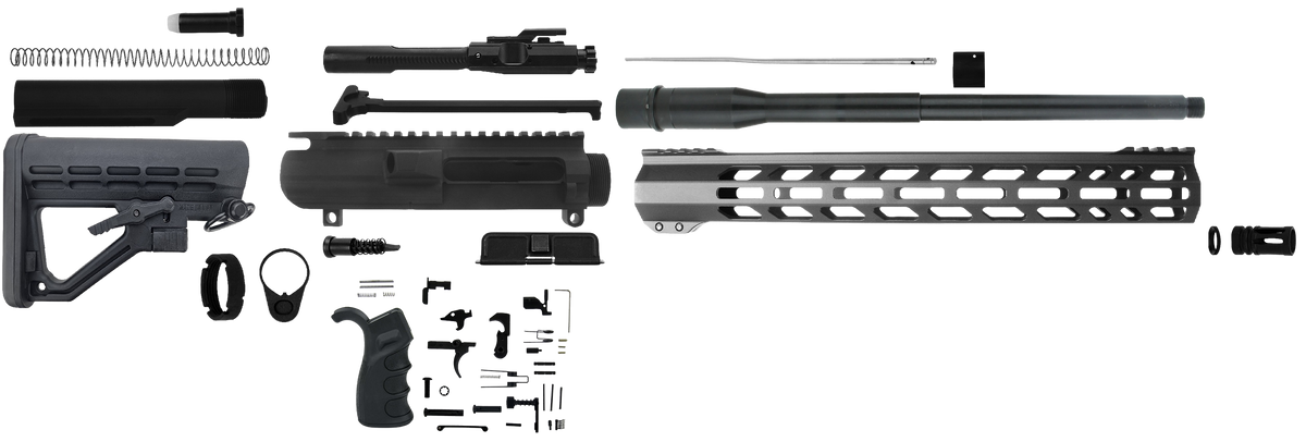 TacFire Rifle Kit 308 Win 16" Black AR-Platform w/Lower Parts Kit
