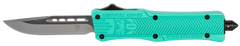 CobraTec Knives CTK-1 Small 2.75" OTF Drop Point Plain D2 Steel Tiffany Blue Aluminum Handle