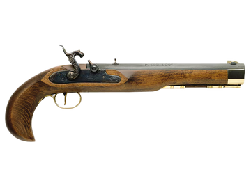 Traditions P1060 Kentucky 50 Cal Percussion 10" 1-Rd Single Shot Pistol - Color Case Hardened Frame / Walnut Grip