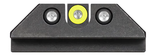 Night Fision GLK-002 Night Sight Set for Glock 20/21/29/30/31/32/36/40/41 - Green Tritium Yellow Outline Front / Green Tritium U-Notch Rear