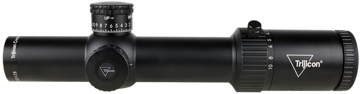 Trijicon Credo HX 1-10x28mm 34mm Tube FFP Segmented Circle Enhanced Riflescope - Satin Black