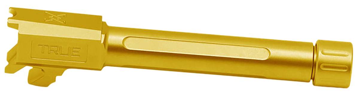 True Precision Springfield Hellcat Pro 9mm Luger 3.70" Threaded Drop-In Barrel - Gold TiN Stainless
