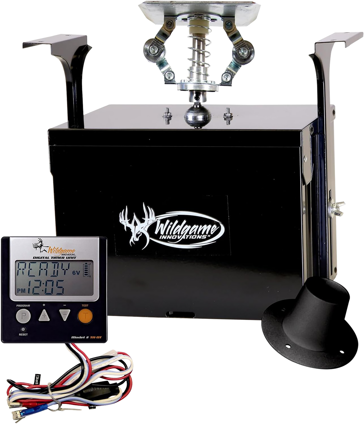 Wildgame Innovations Evolution Digital 12V Game Feeder Kit 6 Programs 1-30 Second Duration Black