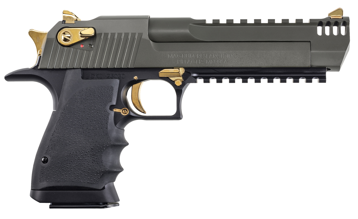 Magnum Research Desert Eagle Mark XIX L6 44 Mag 6" 8+1 Semi-Auto Pistol - Black/Green/Gold