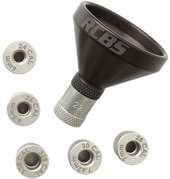 RCBS MatchMaster Powder Funnel Kit Aluminum - Multi-Caliber Adapters