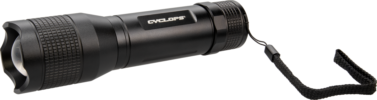 Cyclops TF1500 Tactical 1500 Lumen Cree LED IPX7 Black Anodized Flashlight