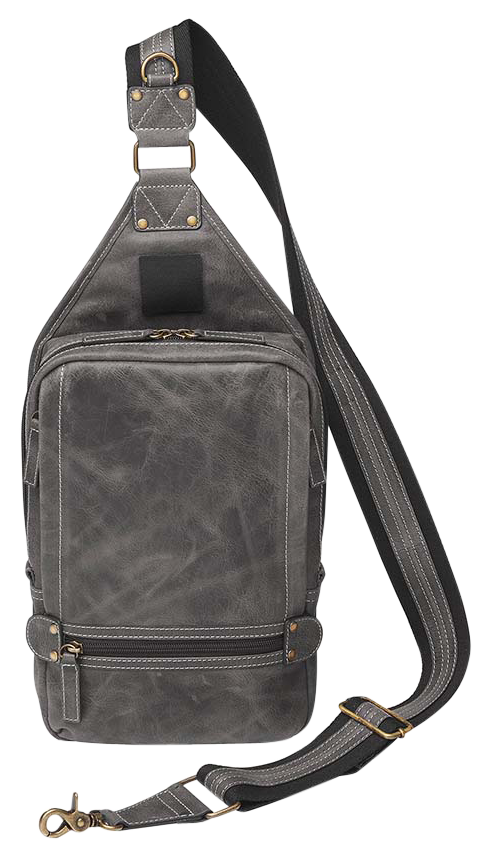 Kingport Industries GTM-CZY/108 Sling Backpack Gray Leather CCW Bag - Includes Holster