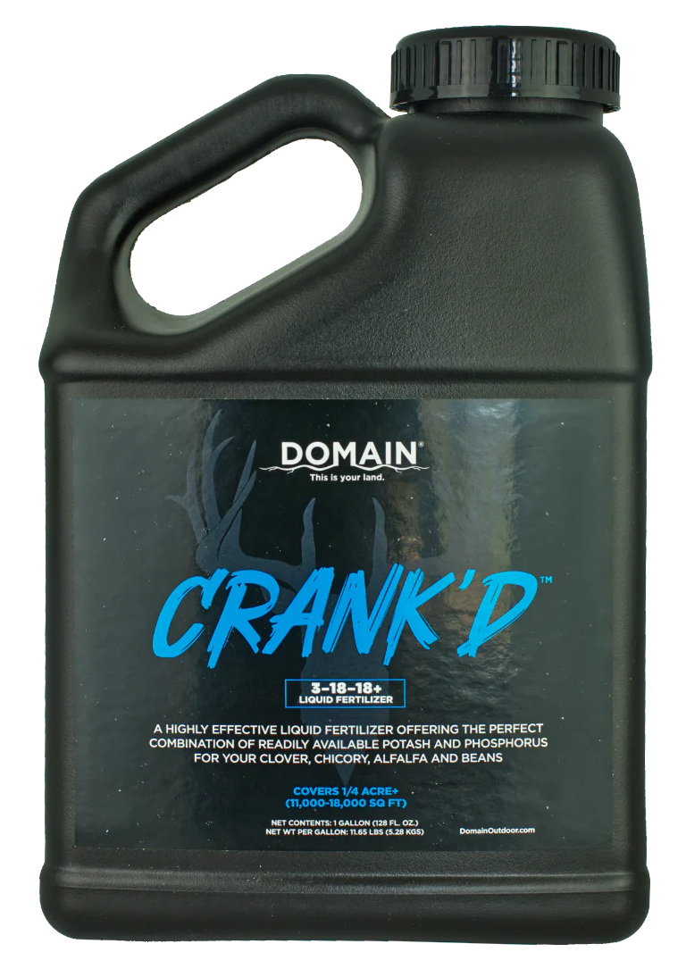 Domain Outdoor Crank'd 3-18-18+ Liquid Food Plot Fertilizer 1 Gallon