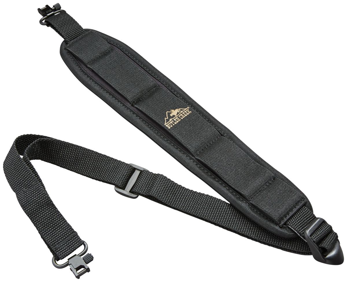 Butler Creek 81013 Comfort Stretch Rifle Sling 44" 2.25" Black Neoprene w/ 1" Swivel