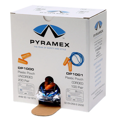 Pyramex DP1000 32 dB NRR Foam In-The-Ear Earplugs 200 Pair Orange