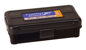 Frankford Arsenal Hinge-Top Ammo Box 9mm/.380 ACP/.25 ACP 50-Rd Black Polymer