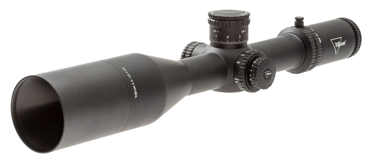 Trijicon Tenmile 4.5-30x56mm 34mm Tube LED Illuminated Red/Green MRAD Precision Tree FFP Riflescope - Matte Black