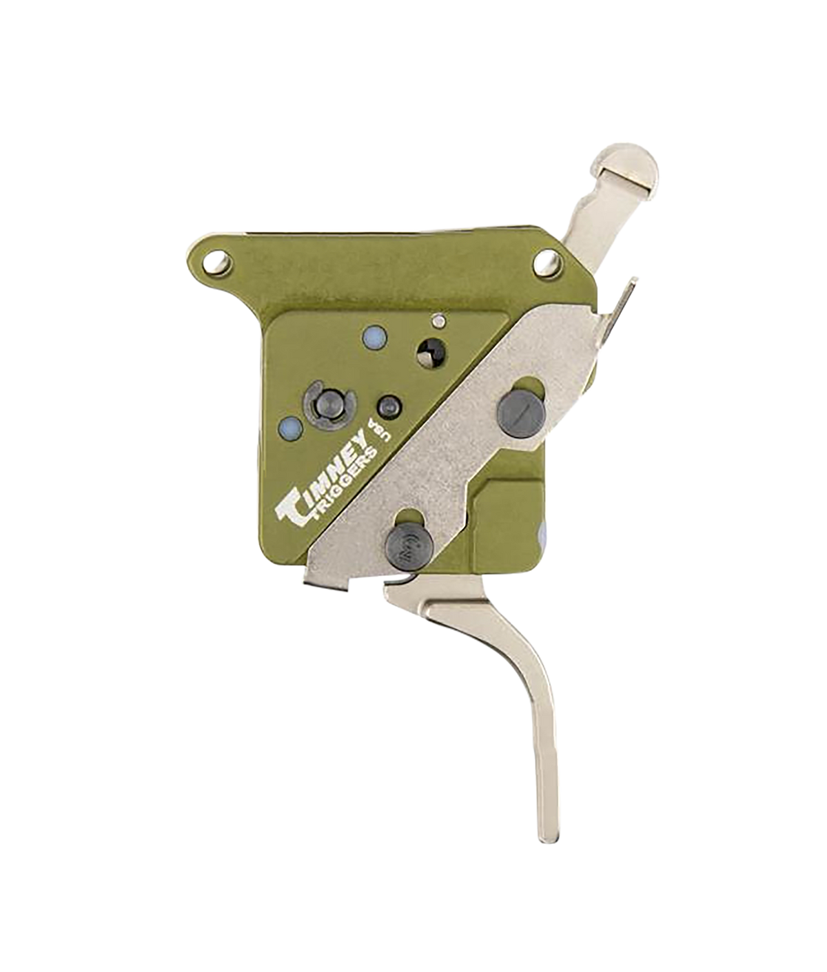 Timney Triggers 51716V2 Elite Hunter Straight Trigger 3 lb for Remington 700 Right - Green/Nickel