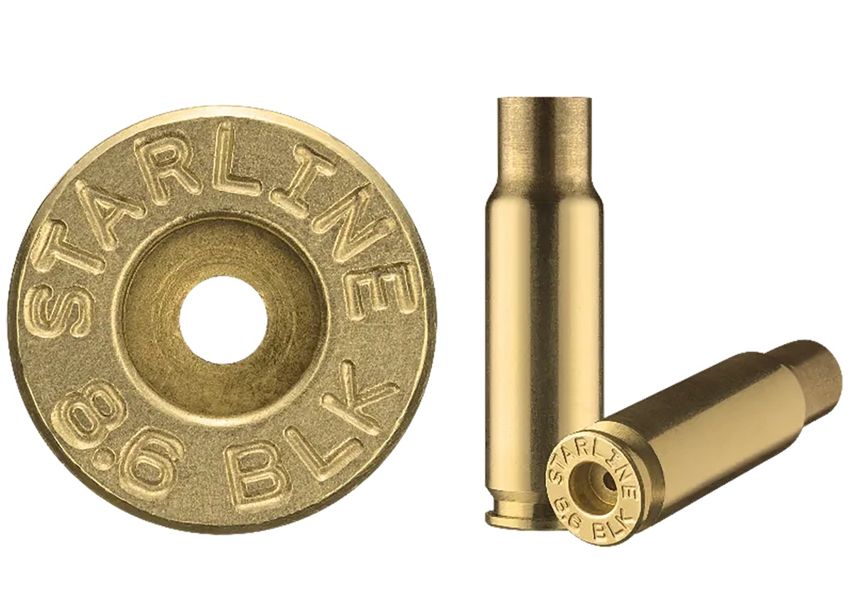 HSM 8.6 Blackout Unprimed Brass Rifle Cases 50-Count