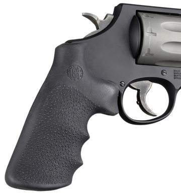 Hogue 19022 OverMolded Tamer Conversion Monogrip Rubber Grip w/ Finger Grooves - S&W K/L/N/X/Z Frame Round Butt - Black