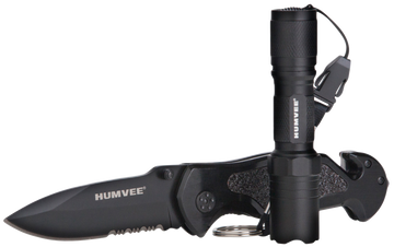 Humvee Accessories Rescue Combo 3.25" Folding Spear Point Part Serrated Stainless Steel Knife