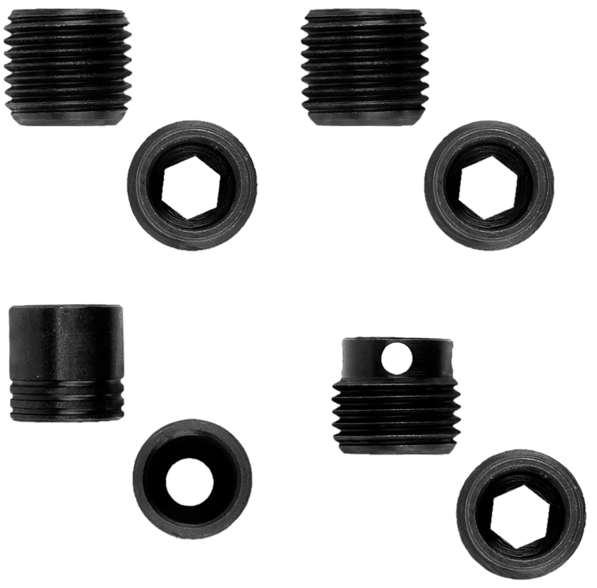 GrovTec GTHM289 Heavy Duty Push Button Bases Black Steel - Stock Mount 2-Pack