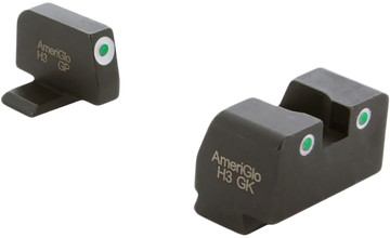 Ameriglo XD181 Optic Compatible Sight Set for Springfield XD - Green Tritium White Outline Front / Rear - Tall Suppressor Height