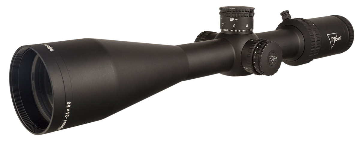 Trijicon Tenmile 4-24x50mm 30mm Tube SFP LED Illuminated MRAD Ranging Riflescope - Matte Black