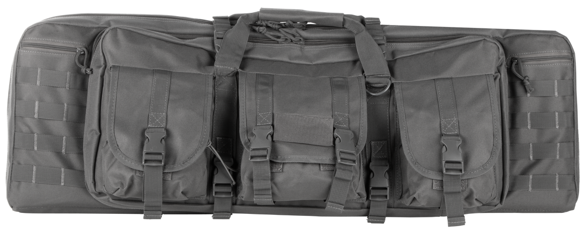 NcSTAR VISM Double Carbine Case 36" Urban Gray PVC Nylon - Foam Padded, MOLLE
