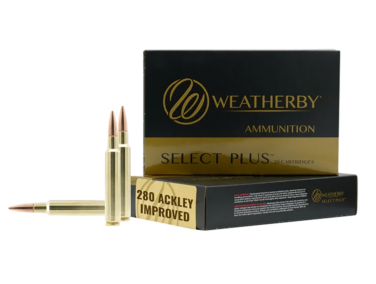 Weatherby Select Plus Classic Hybrid 280 Ackley 168gr JHP 20rd Box - Box or Case