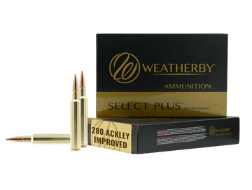 Weatherby Select Plus Classic Hybrid 280 Ackley 168gr JHP 20rd Box - Box or Case