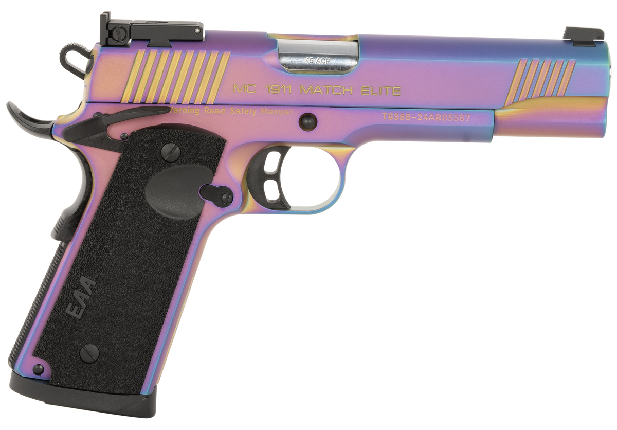 EAA Girsan MC1911 45 ACP 5" 8+1 SAO Pistol - Multi-Color PVD