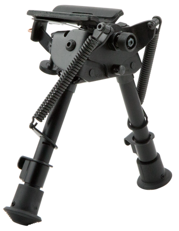 Harris 1A2-BRM Bipod Non-Swivel 6-9" Swivel Stud Rubber Feet - Black Steel/Aluminum