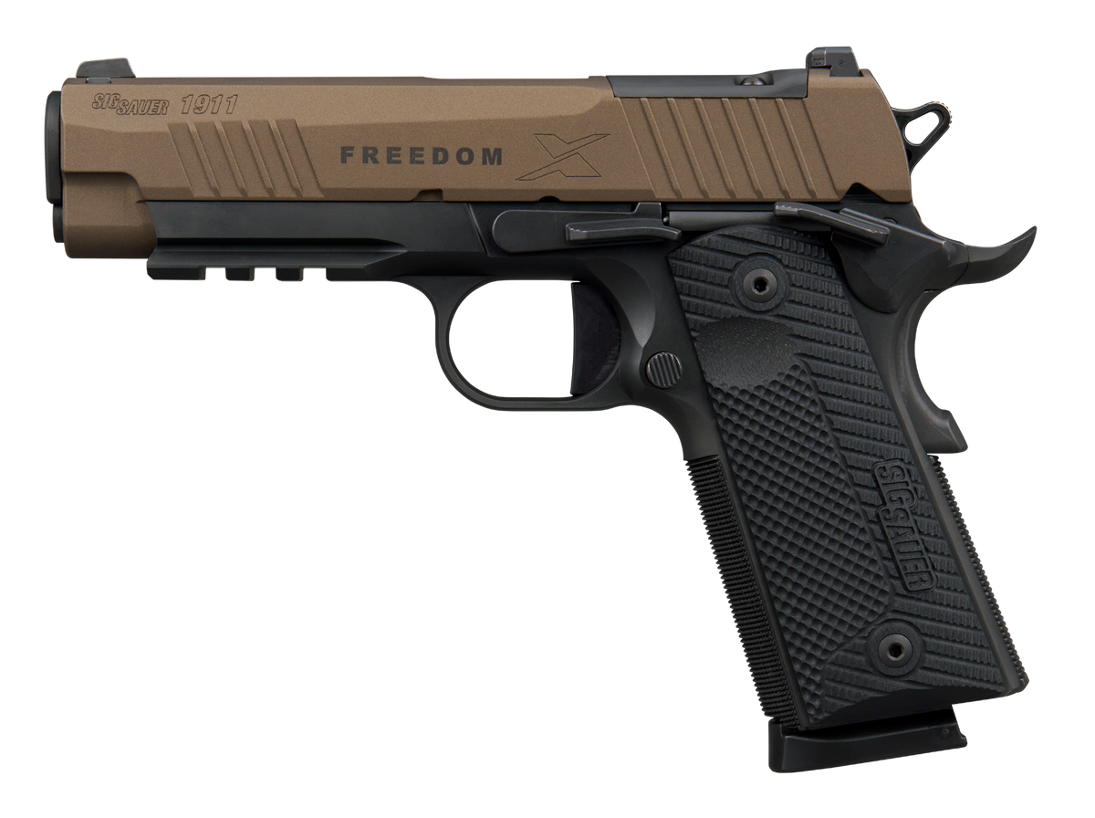 Sig Sauer 1911 XSeries Carry Freedom 45 ACP 4.20" 8+1 Semi-Auto Pistol - Bronze Cerakote/Black DLC