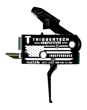 TriggerTech AR-15 Competitive Independence Edition 3.5 lb Two-Stage Flat Trigger - Right Hand - Black/White