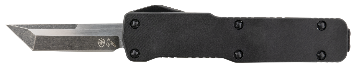 Templar Knife CABR221 Premium LW Micro 1.85" OTF Tanto Plain D2 Black Aluminum - California Legal