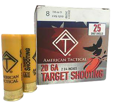 ATI Target Load 20 Gauge 2.75" 7/8 oz #8 Shot Shotshell - Box or Case