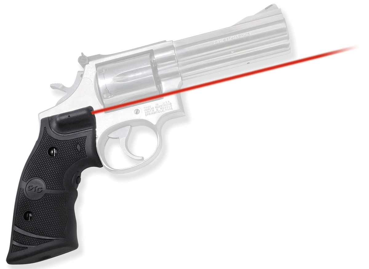 Crimson Trace LG-307 Lasergrips S&W K & L Frame Square Butt Red Laser Black Polymer