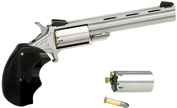 NAA Mini-Master 22 LR/22 WMR 4" 5-Shot SAO Vent Rib Revolver - CA Compliant