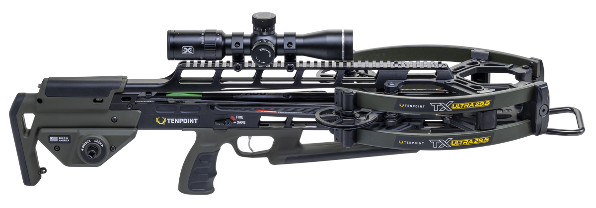TenPoint TX Ultra 29.5 Crossbow w/ ACUslide MAXX & EVO-X Marksman Elite Scope 460 FPS - Moss Green
