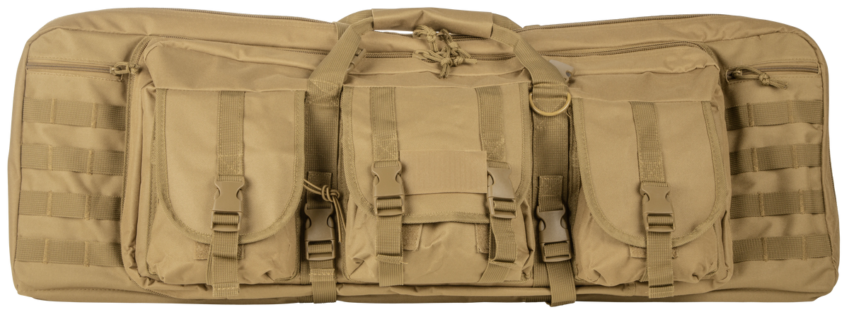 NcSTAR VISM Double Carbine Case 42" Tan PVC Nylon Foam Padded Lockable MOLLE