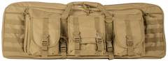 NcSTAR VISM Double Carbine Case 42" Tan PVC Nylon Foam Padded Lockable MOLLE
