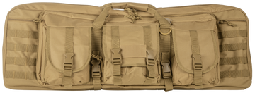 NcSTAR VISM Double Carbine Case 42" Tan PVC Nylon Foam Padded Lockable MOLLE