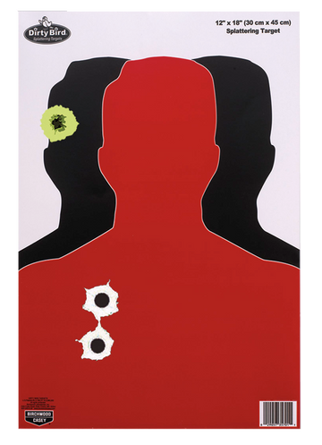 Birchwood Casey Dirty Bird Silhouette III 12" x 18" Hanging Pistol Target 8-Pack
