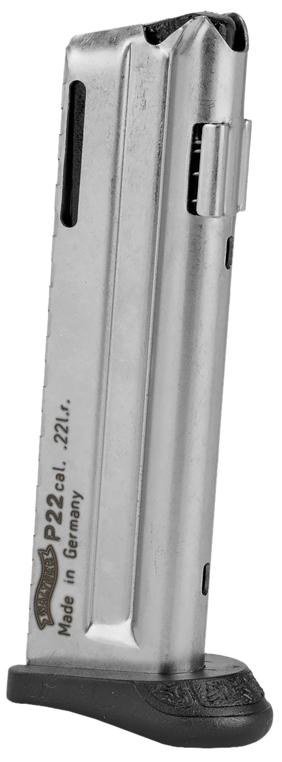 Walther Arms 512604 P22 22 LR 10rd Stainless Detachable w/Finger Rest